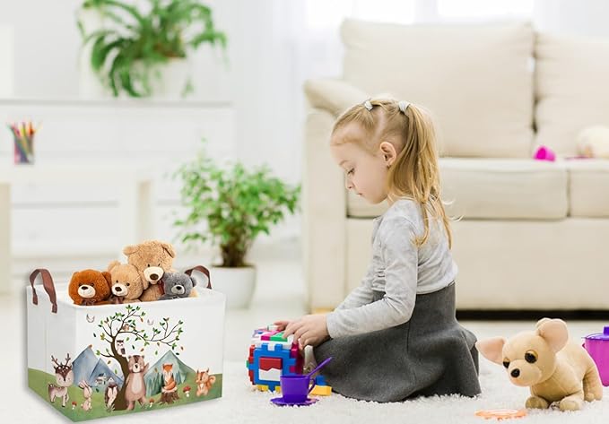 Kids Animal Storage Basket – Cute Toy Organizer Bin for Playroom