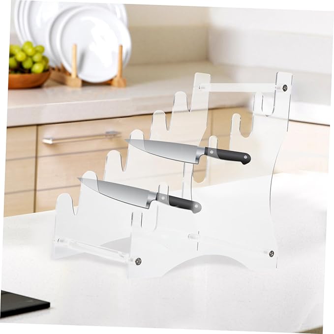 Clear Acrylic Kitchen Tool Holder Rack for Knife & Utensils