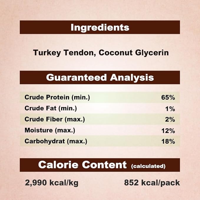 AFreschi Turkey Tendon of Dog Bones Shape, USA-Sourced, Limited-Ingredient, Rawhide-Free, Long-Lasting, All-Natural Dog Treats for Medium Dogs, 10 oz Pack (M)