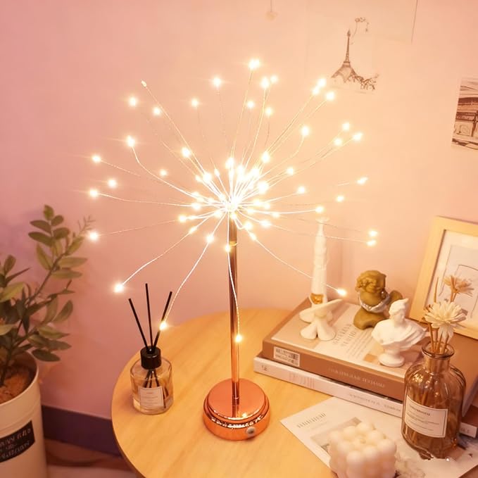 2-Pack Nest and Flowers Table Lights Fireworks - Decorative Lighting for Home, Living Room, Bedroom & Party, Ideal for Home Decor Enthusiasts & Party Planners.