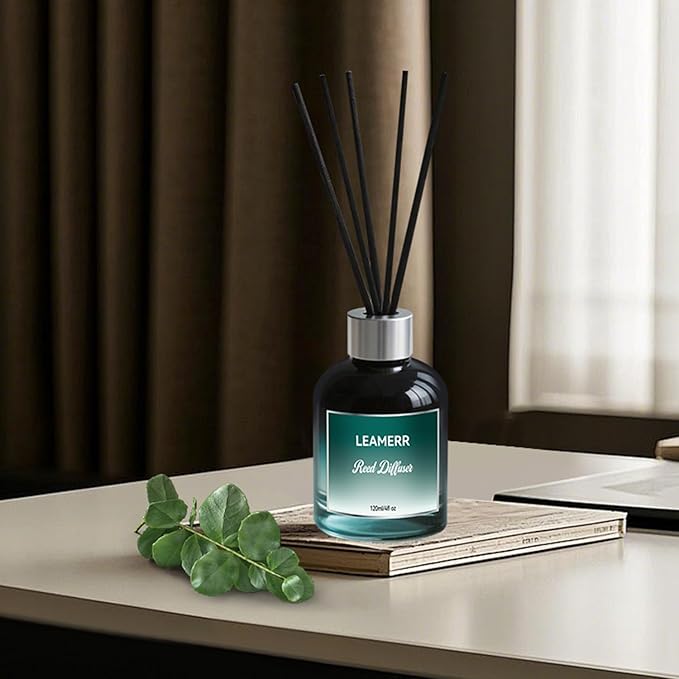 White Tea Reed Diffusers for Home, 4 oz (120mL) Aromatherapy for Relaxation & Air Freshener. Perfect for Home, Bathroom, Office & Room Decor, Calming Botanical Scent