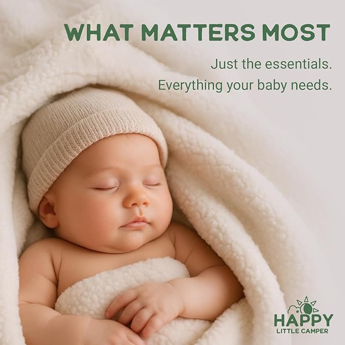 Happy Little Camper Super Saver Diapers, Size 5, 100 Count | Budget-Friendly Disposable Baby Diapers for Sensitive Skin | Hypoallergenic, Fragrance-Free, Ultra Absorbent