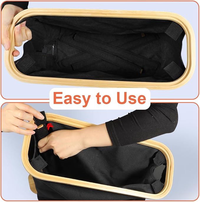 Picowe Toilet Paper Organizer Basket, Black, Holds 9-12 Rolls, With Lid and Easy-Grip Handle, Foldable for Storage, Suitable for Bathroom and Sink