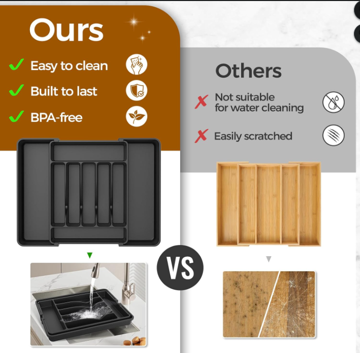 Expandable Kitchen Drawer Organizer