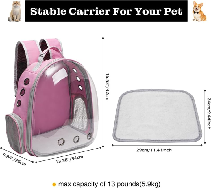 Portable Bubble Pet Carrier Backpack 🎒🐱