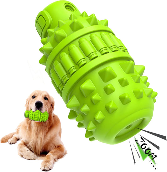 Interactive Natural Rubber Chew & Squeaky Dog Toy