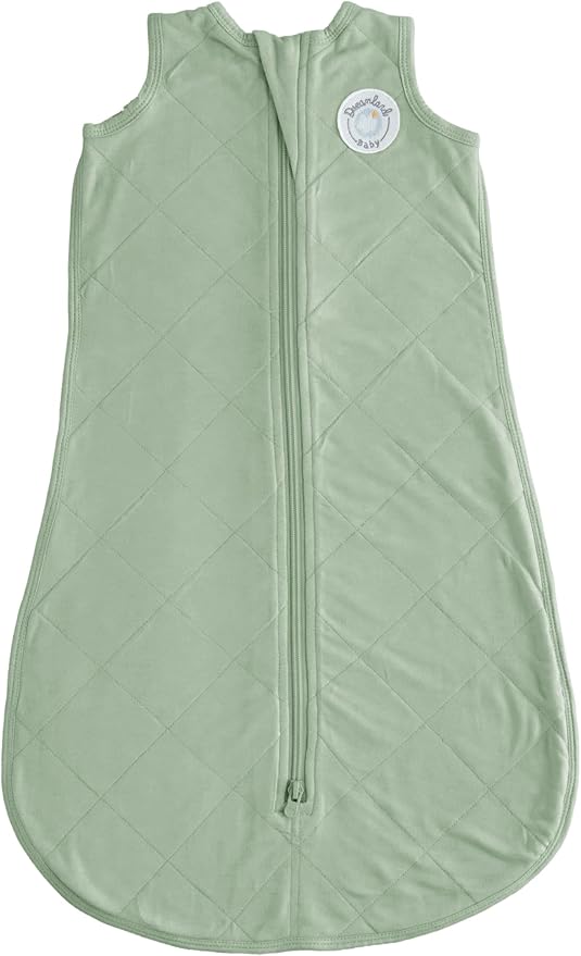 Dreamland Baby Lightweight Bamboo Viscose Sleep Sack (12-24 months). 1.0 TOG Ultra Soft Blanket w/ 2-Way Zipper. 95% Viscose, 5% Spandex (Sage). Mom-Owned US Business, Premium Materials