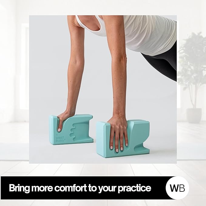 WRISTBuddy® Yoga Blocks 2-Pack (Left + Right) — Ergonomic, Hand-Shaped EVA Blocks for Wrist Relief & Better Grip | Doctor-Designed Support for Yoga, Pilates, Handstands, Push-Ups & Rehab