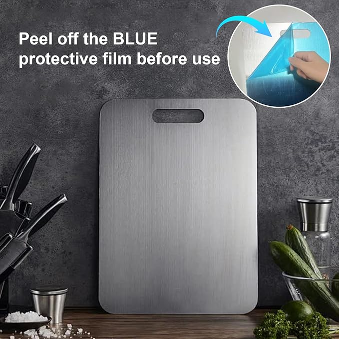 Katuchef Titanium Cutting Board,2026 New 100% Pure Titanium Cutting Boards for Kitchen,Titan Cut Pro Non toxic Doubld-Side Durable Chopping Boards, Easy to Clean and Store(1PC-XL:18.11 * 11.81)