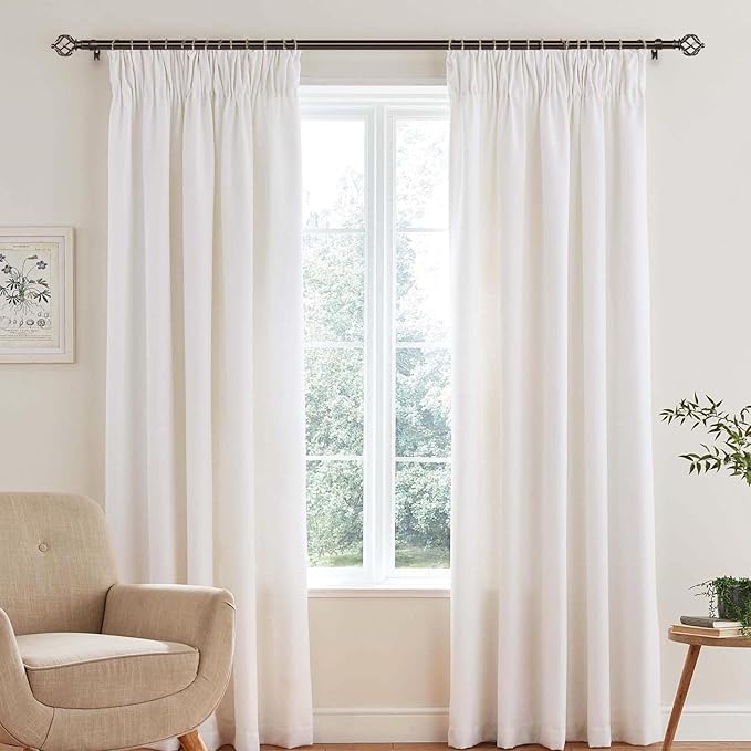 KAMANINA 2 Pack Curtain Rods 32 to 58 Inches (2.6-4.8ft), 3/4 Inch Curtain Rods for Windows Splicing Adjustable Single Drapery Rod with Twisted Cage Finial, for Indoor and Outdoor, Bronze