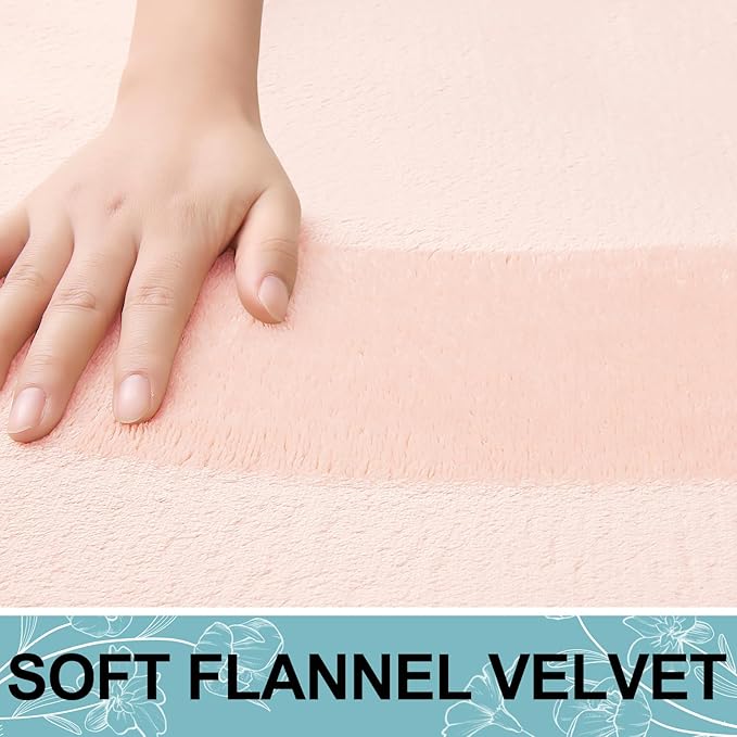 Smiry Memory Foam Bath Mat 59x20, Extra Soft and Absorbent Bathroom Mats, Non Slip Washable Carpet for Floor, Shower and Tub, Pink