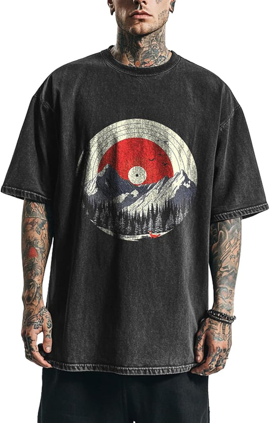 Mens Dragon Grpahic T-Shirts Short Sleeve 100% Cotton Crewneck Big and Tall Outdoor Summer Quick Dry Undershirts