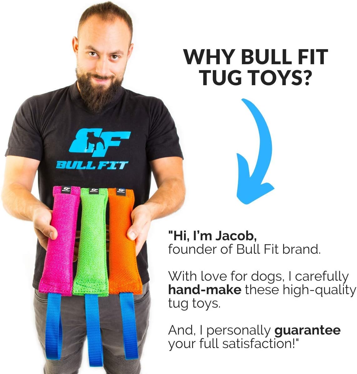 Heavy Duty Dog Tug Toy with Handles – Strong & Interactive Training Toy