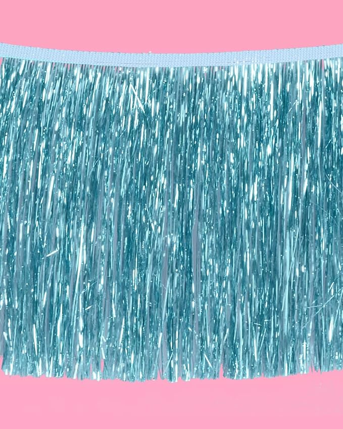 xo, Fetti Blue Fringe Banner - 5 Ft. | Bachelorette Party Decorations, Birthday Party Decor, Baby Shower Supplies, Photo Booth Banner Backdrop