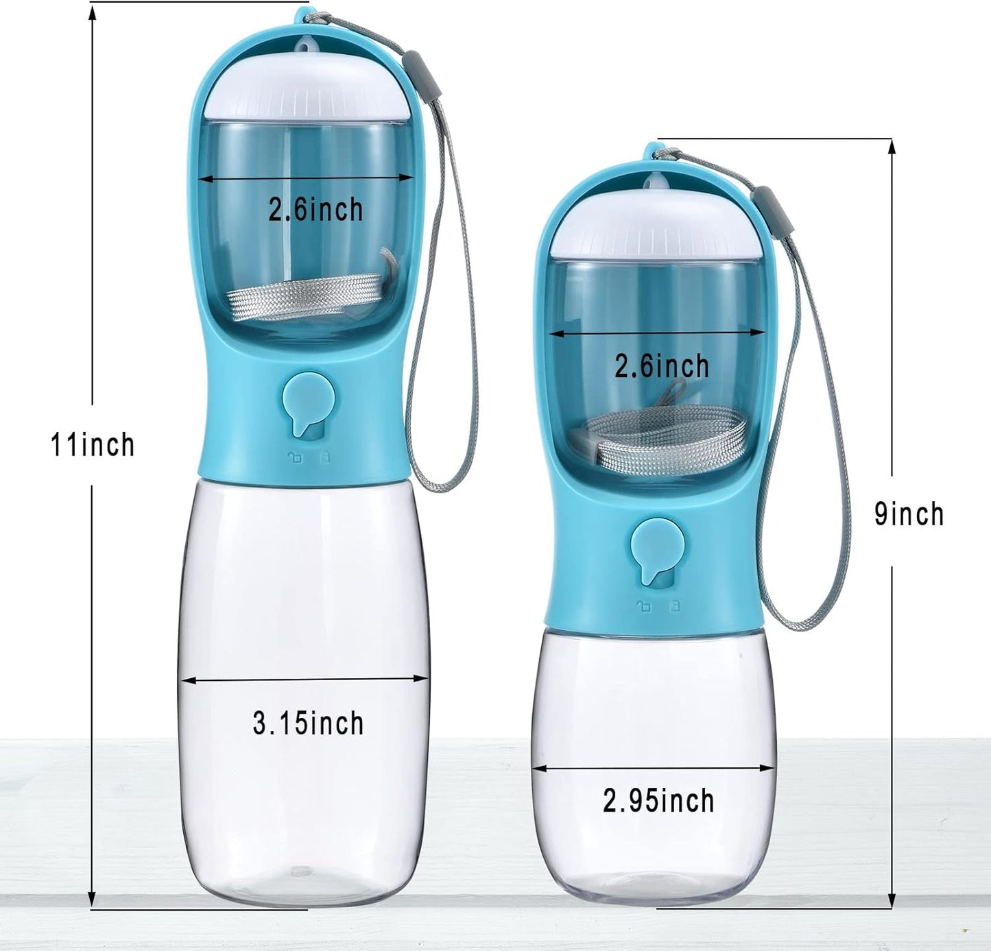 Dog Water Bottle with Food Container for Travel