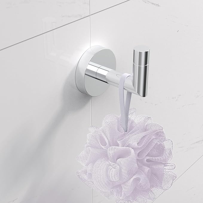 LAKETON Collection, 5-Piece Bathroom Hardware Accessories Set, Towel Ring, Adjustable Expandable Towel Bar, Two Towel and Robe Hook, Toilet Paper Holder, Wall Mounted, Plated Chrome