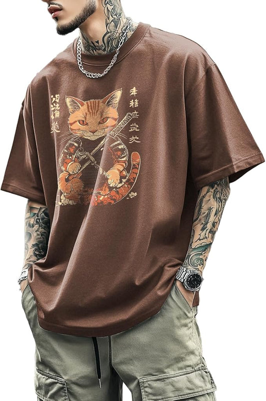 Mens Dragon Grpahic T-Shirts Short Sleeve 100% Cotton Crewneck Big and Tall Outdoor Summer Quick Dry Undershirts