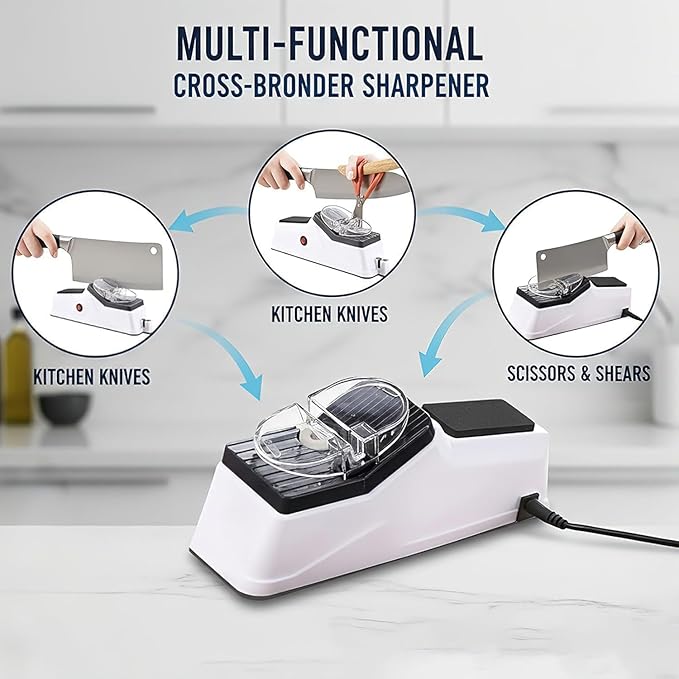 Besyner Sharp Pro,2026 New USB Electric Knife Sharpener,With Replacement Grinding Tools,Double Sided Knife Sharpener,Quick Sharpening & Polishing,Stable Non-slip Base