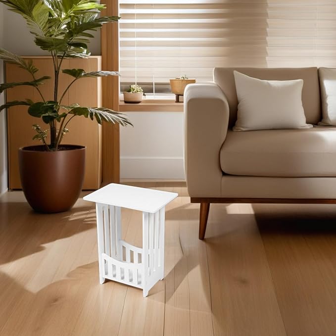 Mini Bedside Nightstand Table for Bedroom and Living Composite Stand with Smooth Surface Heavy-Duty Small Side Table for Lamps Plants and Daily Essentials Compact and Easy to Move