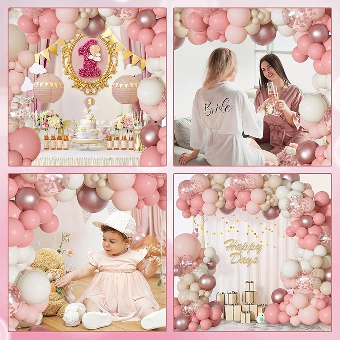 Dusty Pink Balloon Garland Kit – Party Arch Decoration Set