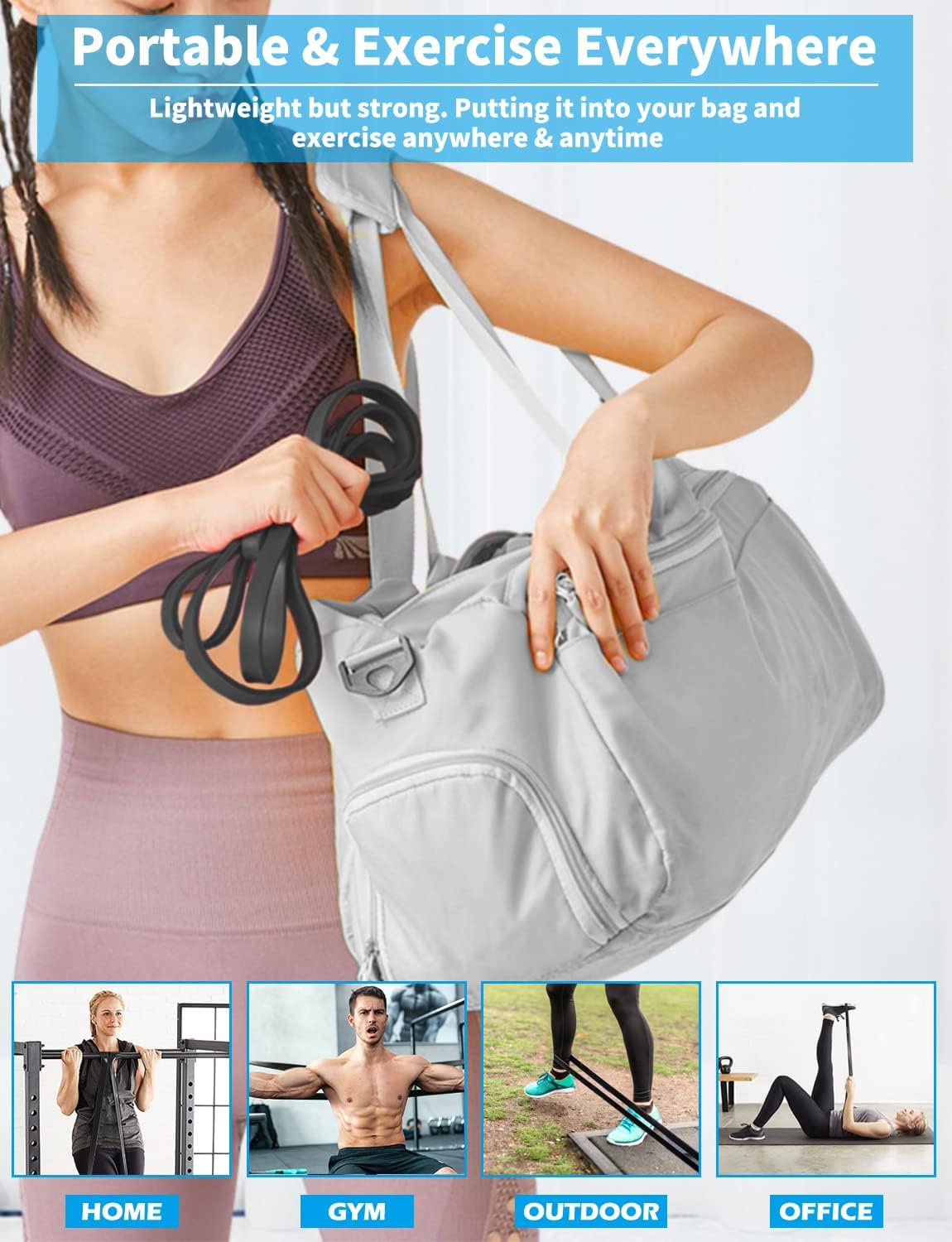 Resistance Bands Set for Pull Up Assistance and Home Workout