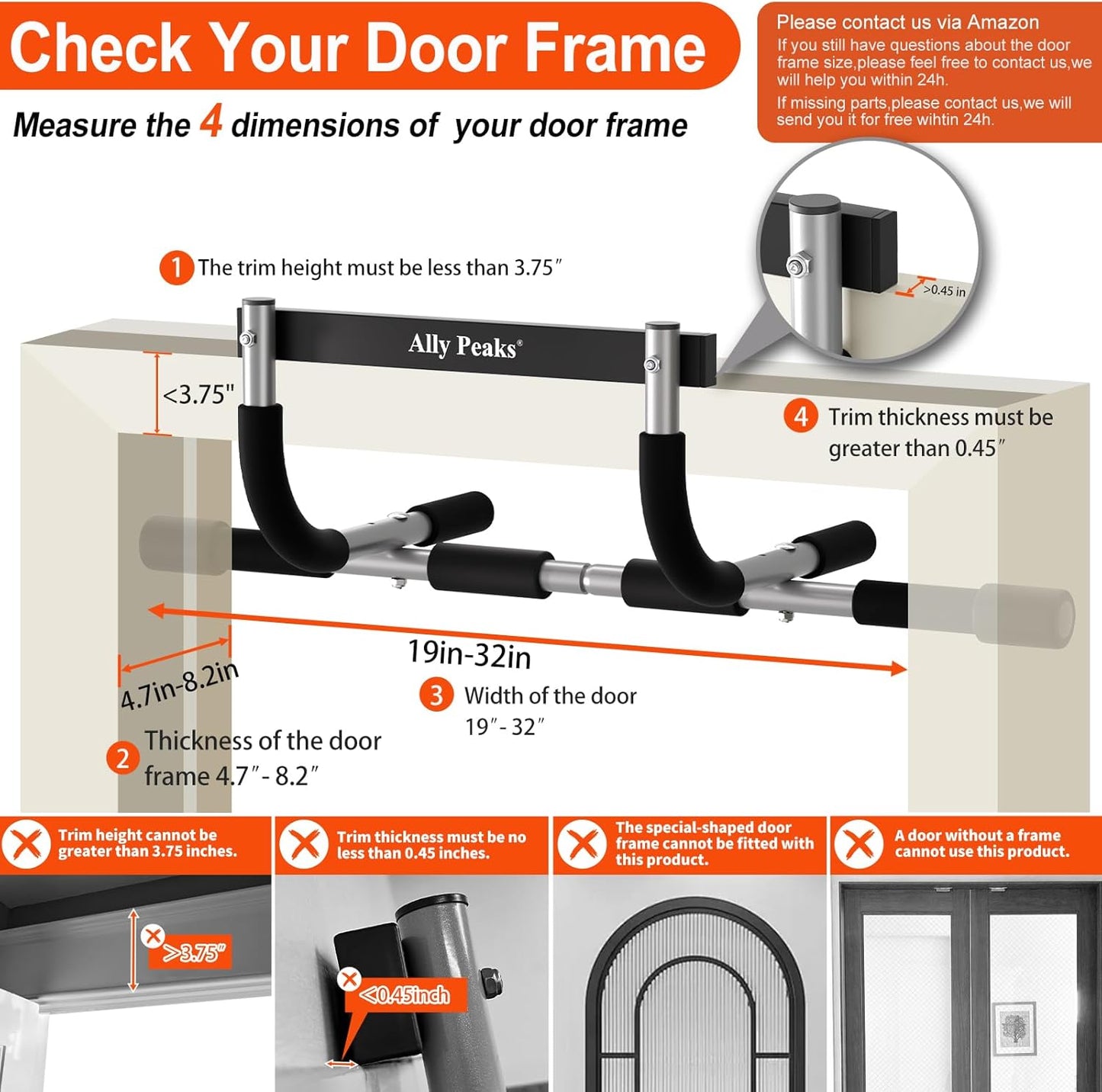 Doorway Pull Up Bar for Upper Body Strength Training