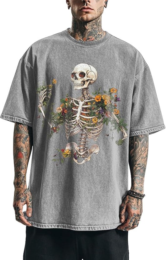 Mens Dragon Grpahic T-Shirts Short Sleeve 100% Cotton Crewneck Big and Tall Outdoor Summer Quick Dry Undershirts