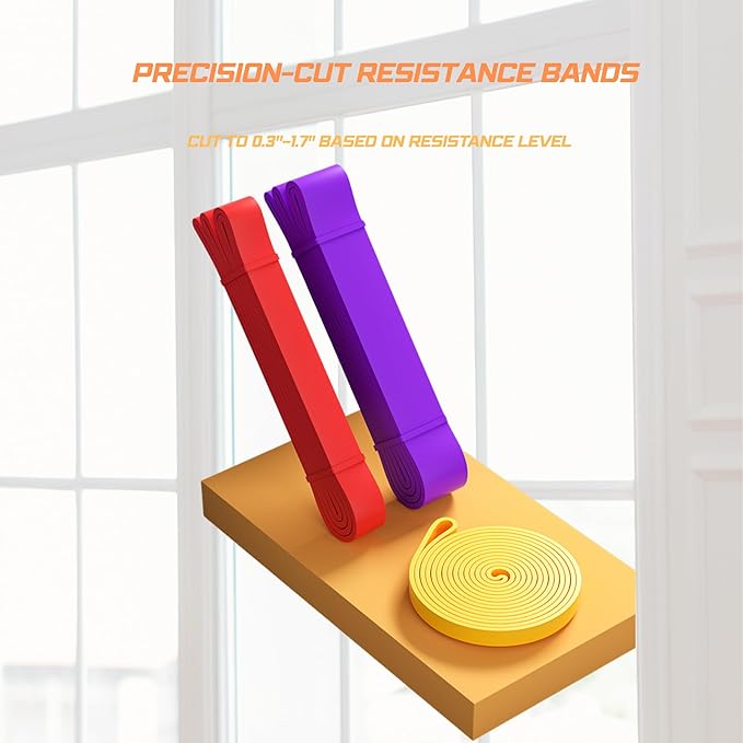 Resistance Bands for Men and Women - Exercise Set for Fitness Training, Body Stretching, Physical Therapy, Muscle Building, Strength Training