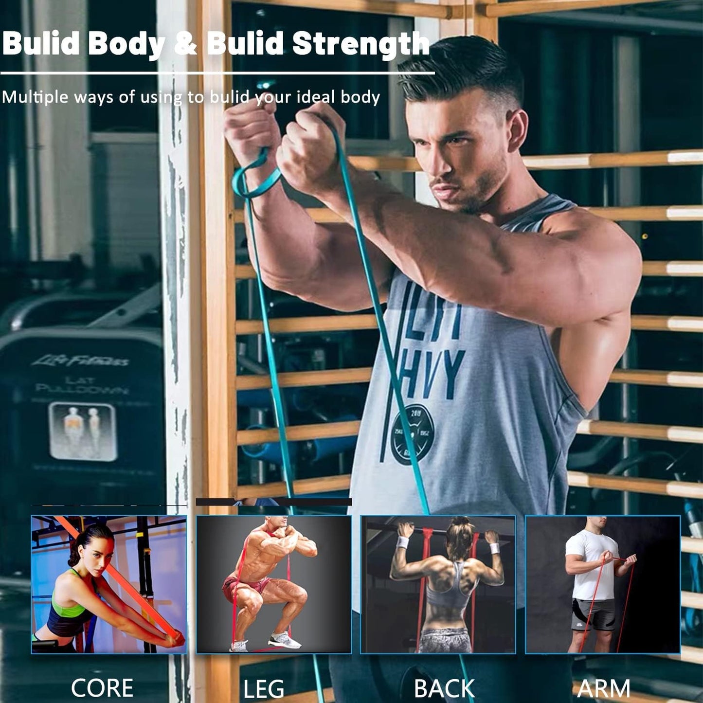 Resistance Bands Set for Workout and Strength Training
