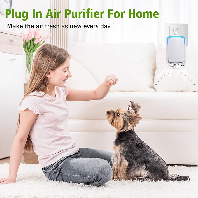 4Pack Plug In Air Ionizers-Negative Ion Air Purifier for Home Silent Work Air Cleaner for Bathroom,Living Room,Office,Kitchen,Pet Room,Portable Ionic Air Purifier for Bedroom(4)