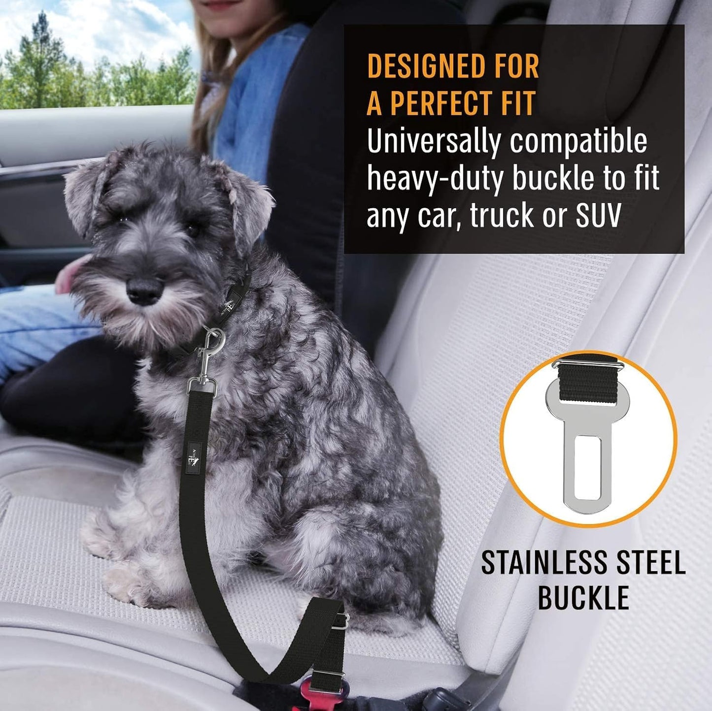 Dog Car Seat Belt – Adjustable Safety Harness for Travel