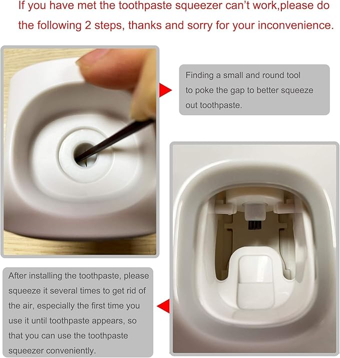Automatic Toothpaste Dispenser – Wall Mounted Hands-Free Toothpaste Squeezer for Bathroom