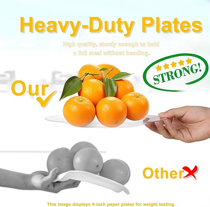 GATHER 350PCS Clear Gold Plastic Plates - Disposable Gold Dinnerware Sets Includes 100 Gold Rim Plastic Plates, 150 Silverware, 50 Napkins, 50 Cups for Party, Wedding & Christmas