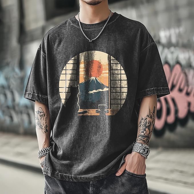 Mens Dragon Grpahic T-Shirts Short Sleeve 100% Cotton Crewneck Big and Tall Outdoor Summer Quick Dry Undershirts