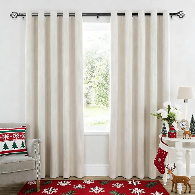 KAMANINA Black Curtain Rods for Windows 48 to 84 Inch, Adjustable Single Curtain Rod 32 to 86 Inch(2.6-7.1ft), 3/4 Inch Splicing Drapery Rods with Twisted Cage Finial