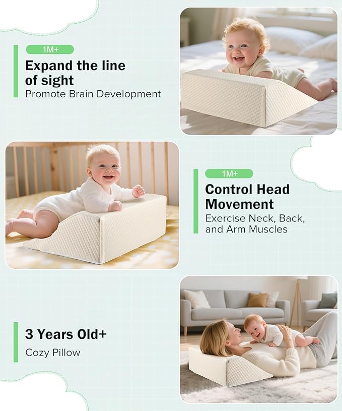 Colic Baby Relief Prop,Waterproof Nursing Reflux Support for Newborn,Baby Product Tummy Time Support for Neck and Shoulder Strength,Baby Colic and Gas Relief,Nursing Support for Infant
