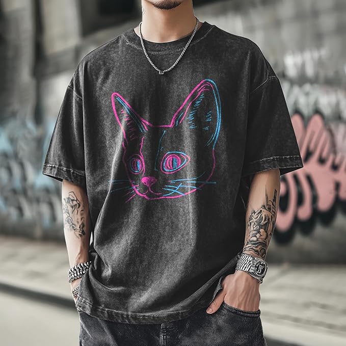 Mens Dragon Grpahic T-Shirts Short Sleeve 100% Cotton Crewneck Big and Tall Outdoor Summer Quick Dry Undershirts