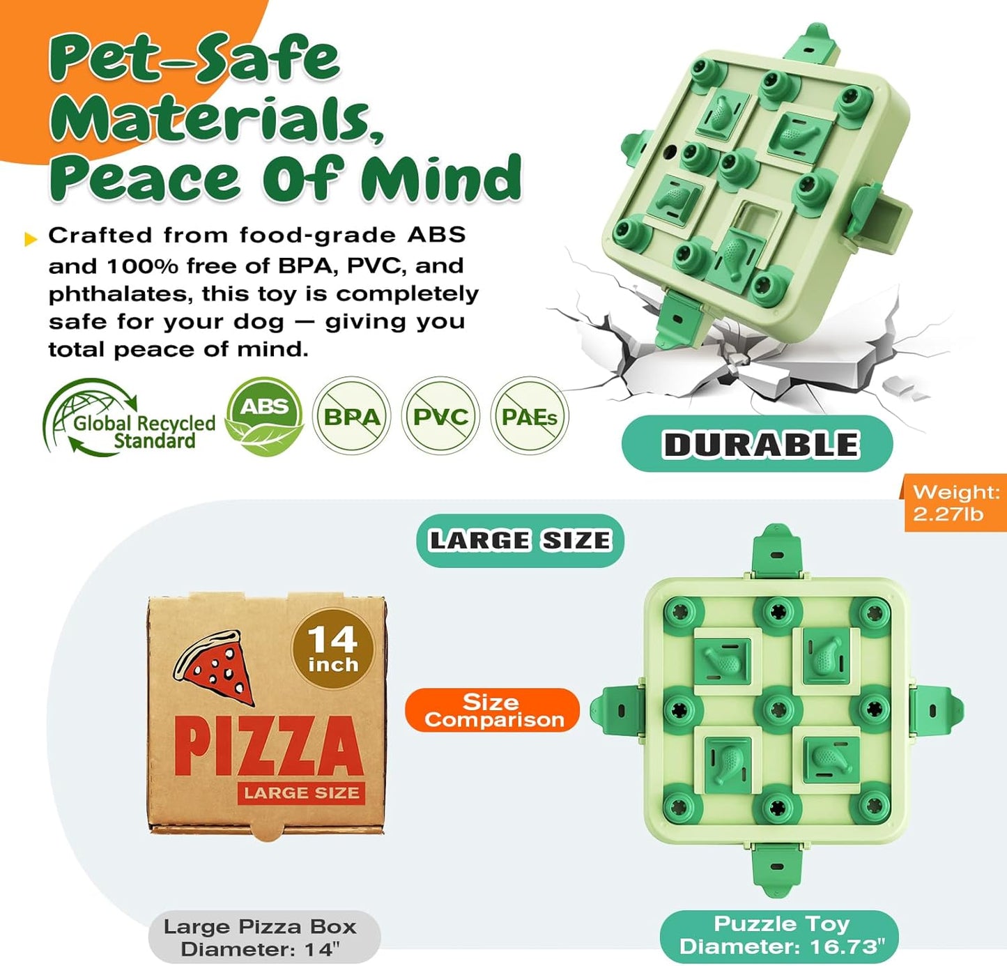 Interactive Dog Puzzle Board – 3-Level Slow Feeder Toy