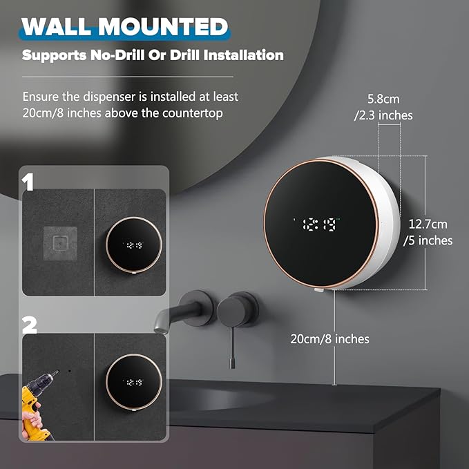 Touchless Foaming Soap Dispenser – Automatic Rechargeable Kitchen Hand Soap Dispenser