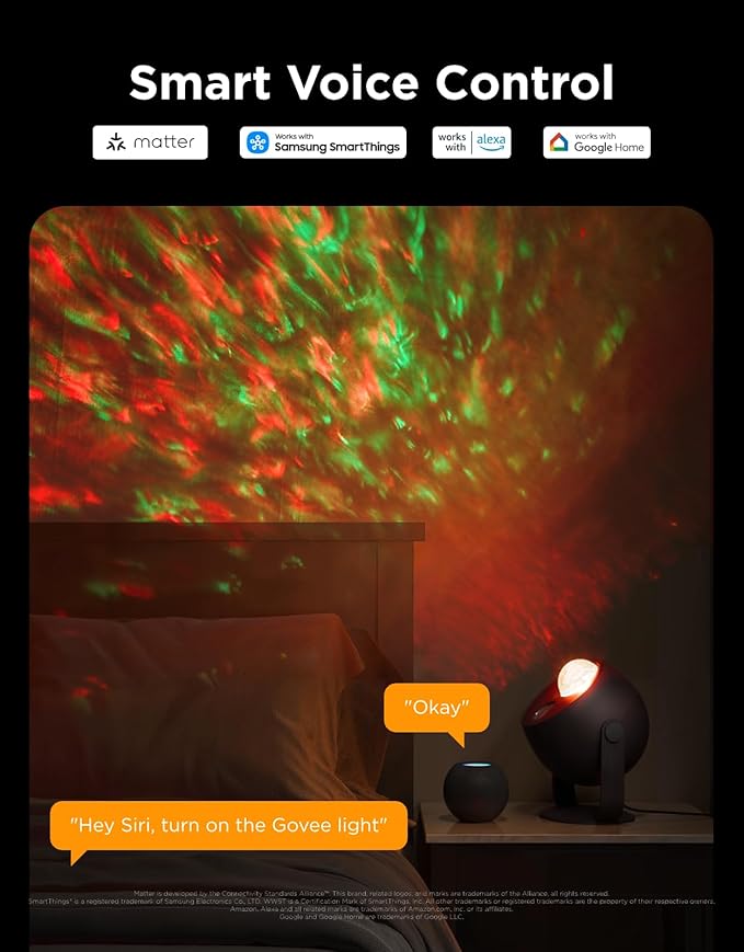 Galaxy Star Projector Night Light – Ocean Wave LED Mood Lamp for Bedroom