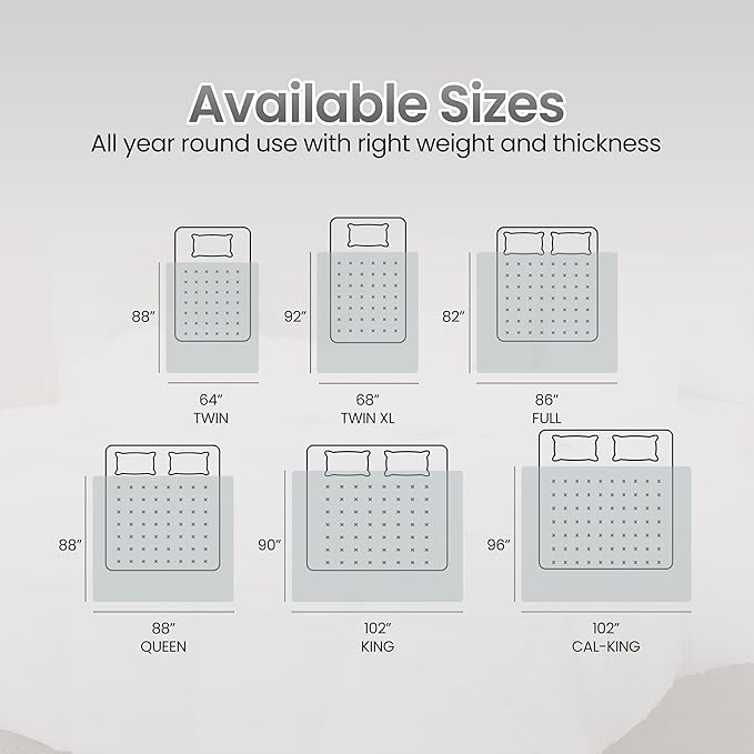 Utopia Bedding Comforter Duvet Insert, Quilted Comforter with Corner Tabs, Box Stitched Down Alternative Comforters King Size (Light Grey)