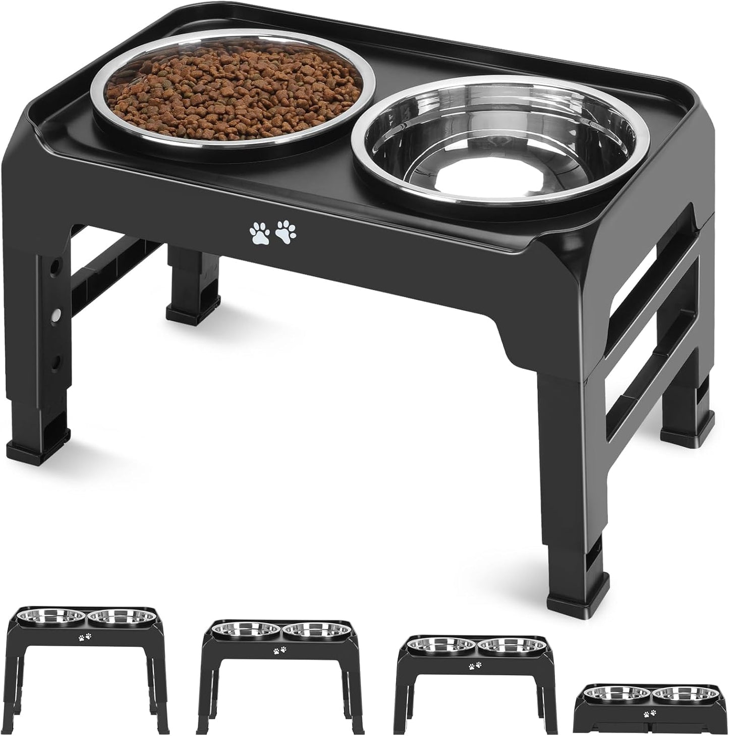 Adjustable Elevated Dog Bowl Stand – Ergonomic & Non-Slip Feeder