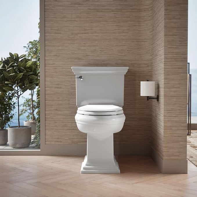 KOHLER K-35584 Cachet Recycled Plastic, Readylatch, Quiet-Close, Soft Close Elongated Toilet Seat