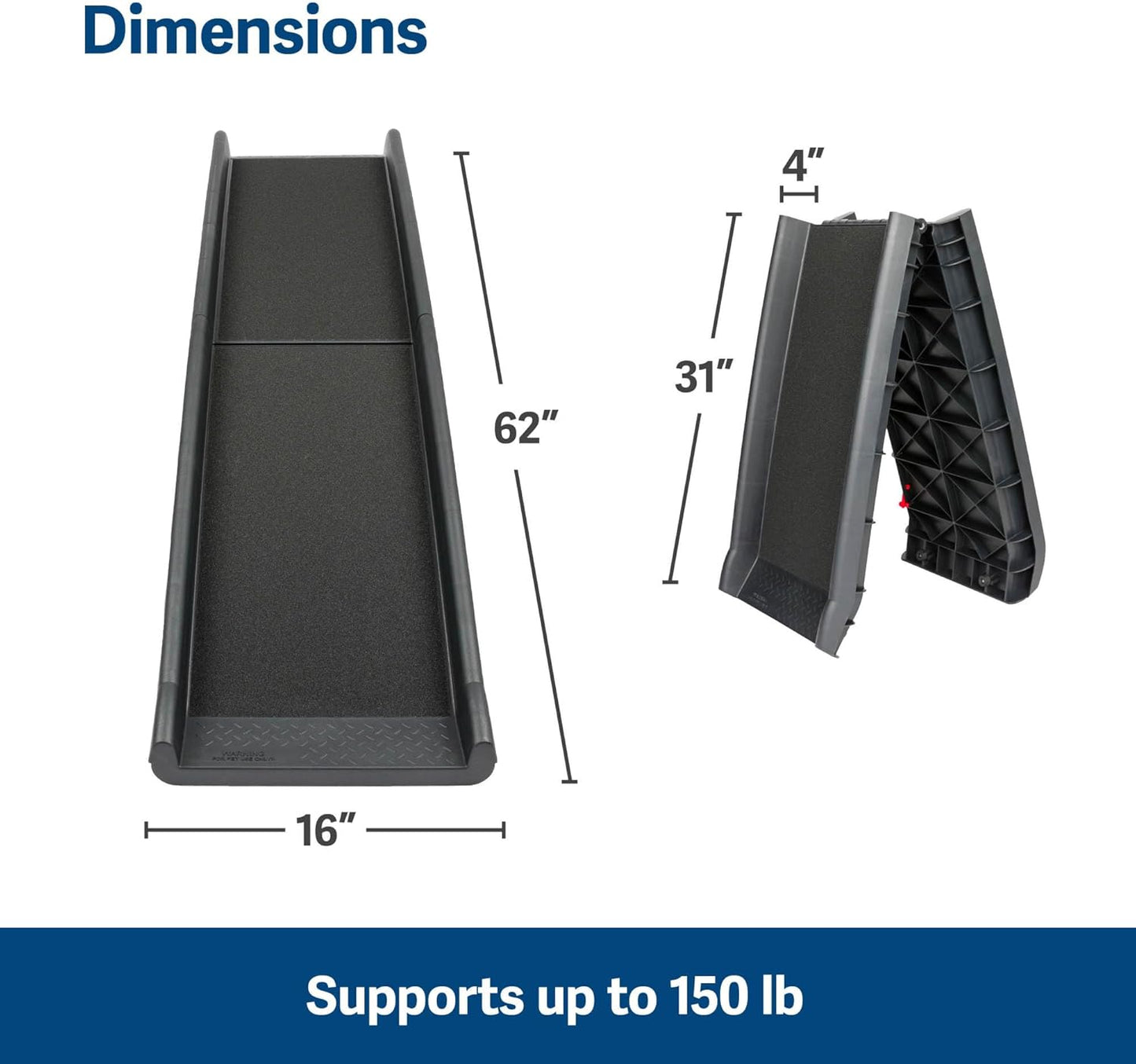Foldable Dog Car Ramp for SUVs & Trucks – Portable Pet Travel Ramp