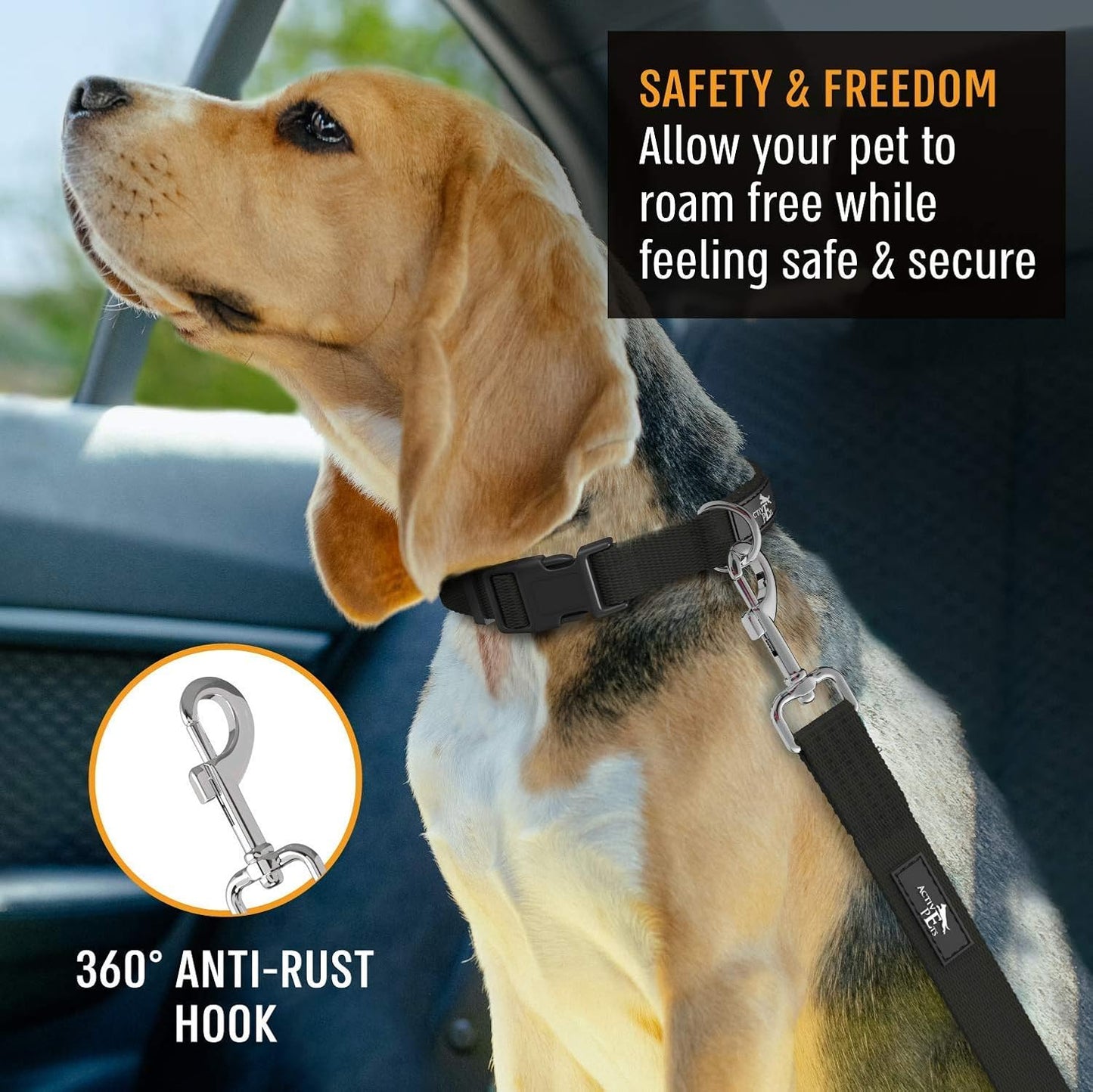 Dog Car Seat Belt – Adjustable Safety Harness for Travel