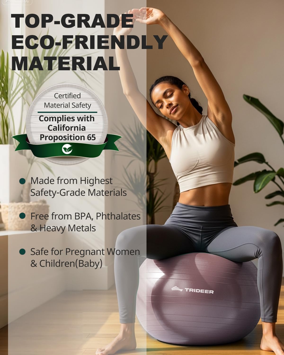 Exercise Ball for Yoga, Pilates and Core Workout