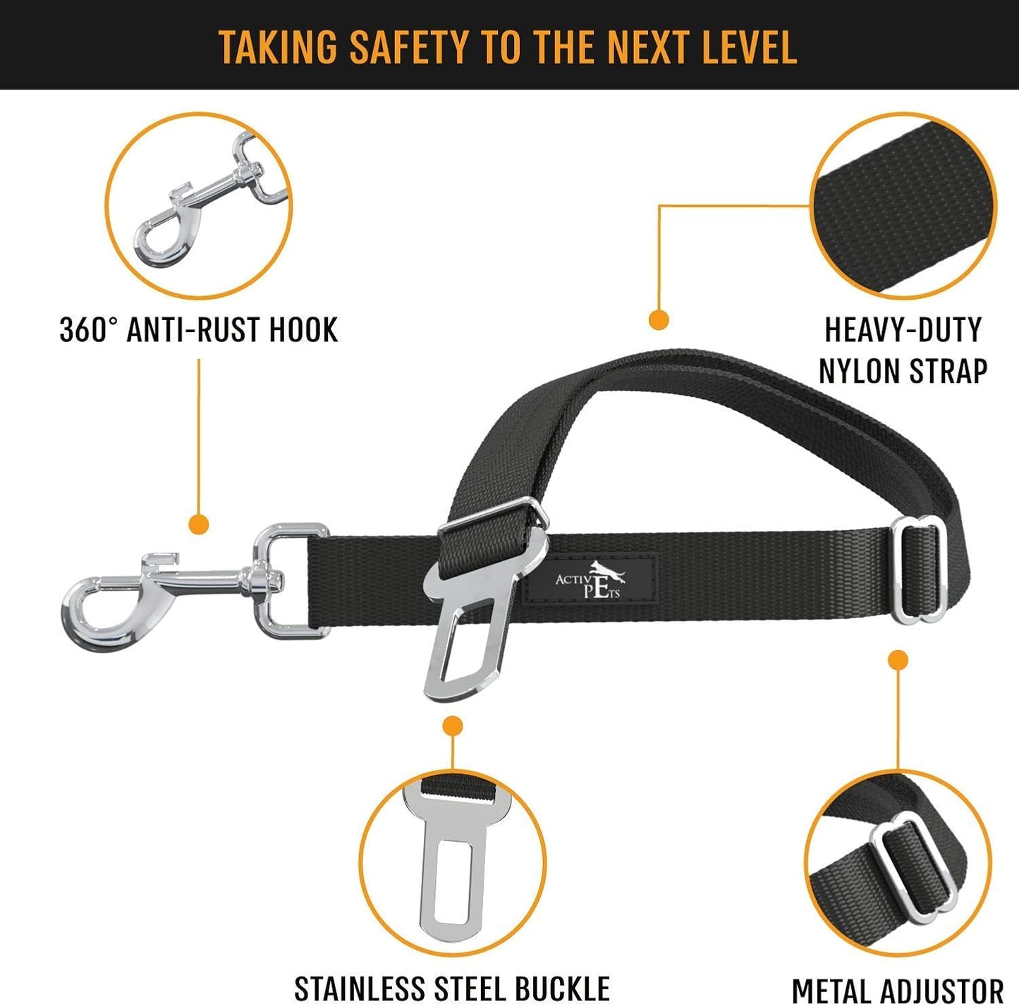 Dog Car Seat Belt – Adjustable Safety Harness for Travel