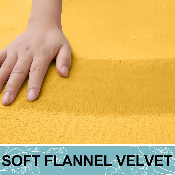 Smiry Memory Foam Bath Mat 70x24, Extra Soft and Absorbent Bathroom Mats, Non Slip Washable Carpet for Floor, Shower and Tub, Yellow