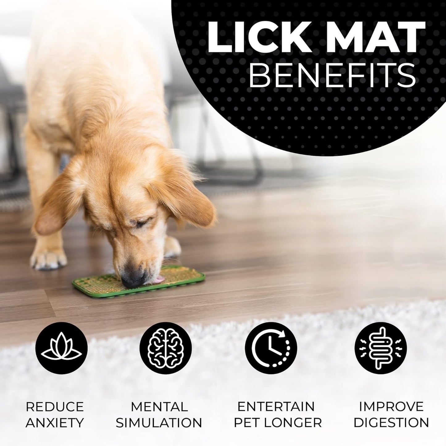 Pup Culture Dog Lick Mat for Dogs, Feeding Pad for Anxious Pets Plus 4