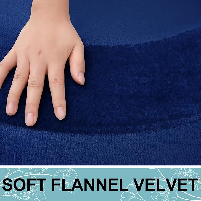 Smiry Memory Foam Bath Mat 59x24, Extra Soft and Absorbent Bathroom Mats, Non Slip Washable Carpet for Floor, Shower and Tub, Navy Blue
